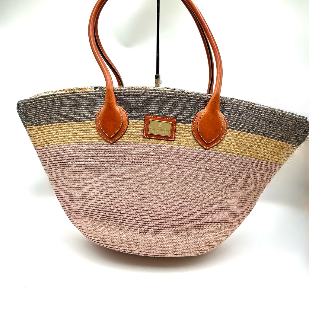 Emilio Pucci Woven Straw Tote Bag #1106